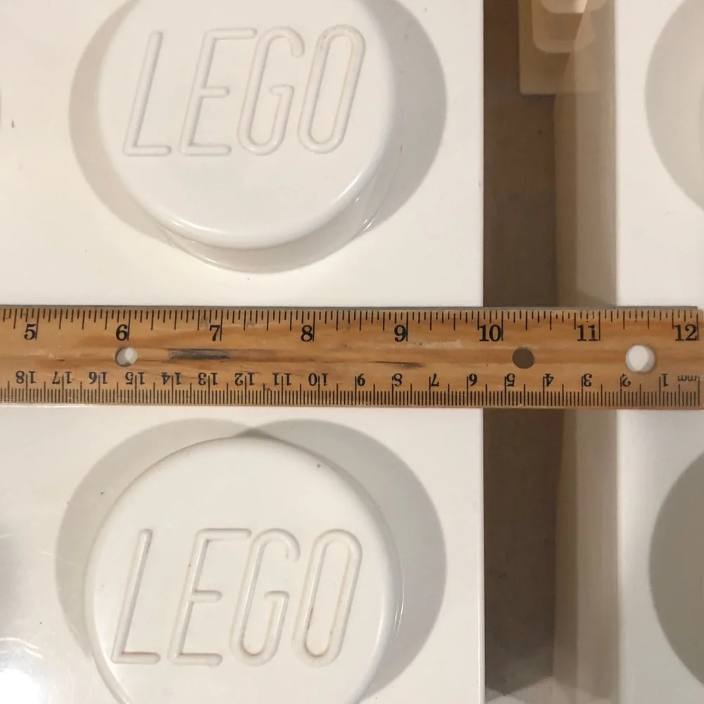 White Lego Storage Brick 10 x 10 Storage Cube Container Set of 3 Pls Read